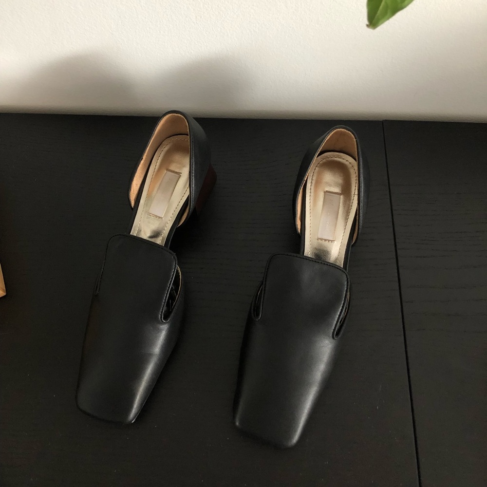 Suzanne Rae Leather d'Orsay Pumps with wooden heel